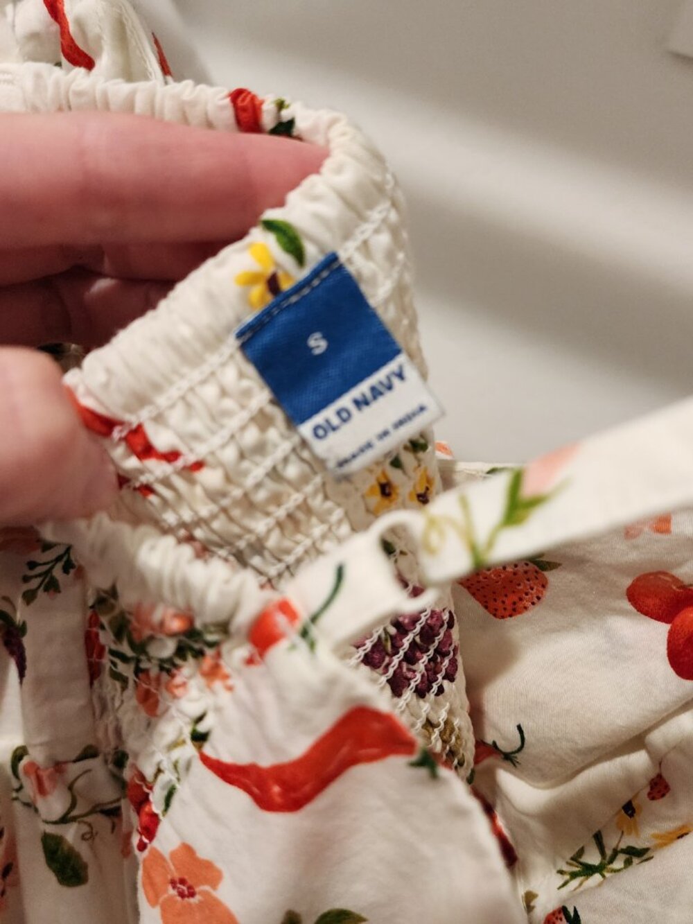 Old Navy Fruit & Vegetable Print Tie Front Midi Dress Size S NWT - Picture 4 of 4